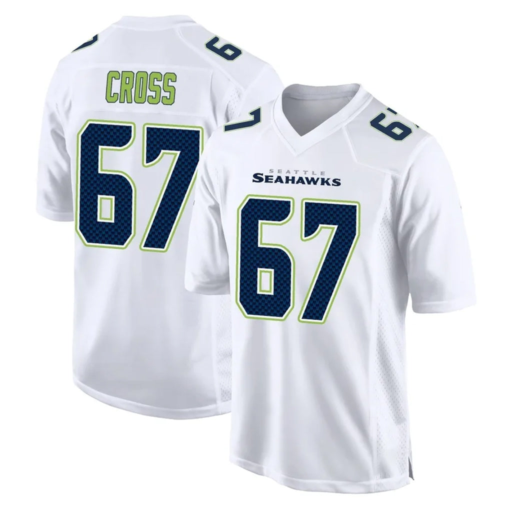 S.Seahawks #67 Charles Cross Player White Tundra Fashion Home Game Odoa Stitched Jerseys