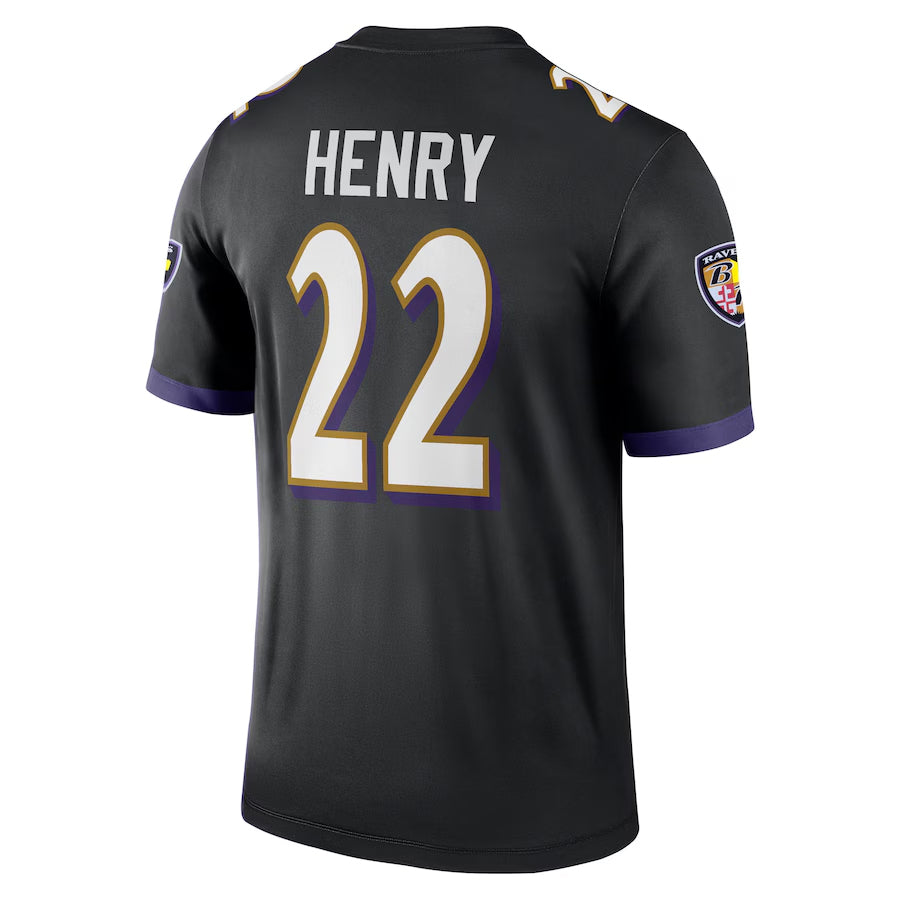 B.Ravens #22 Derrick Henry Player Black Legend Performance Odoa Stitched Jerseys