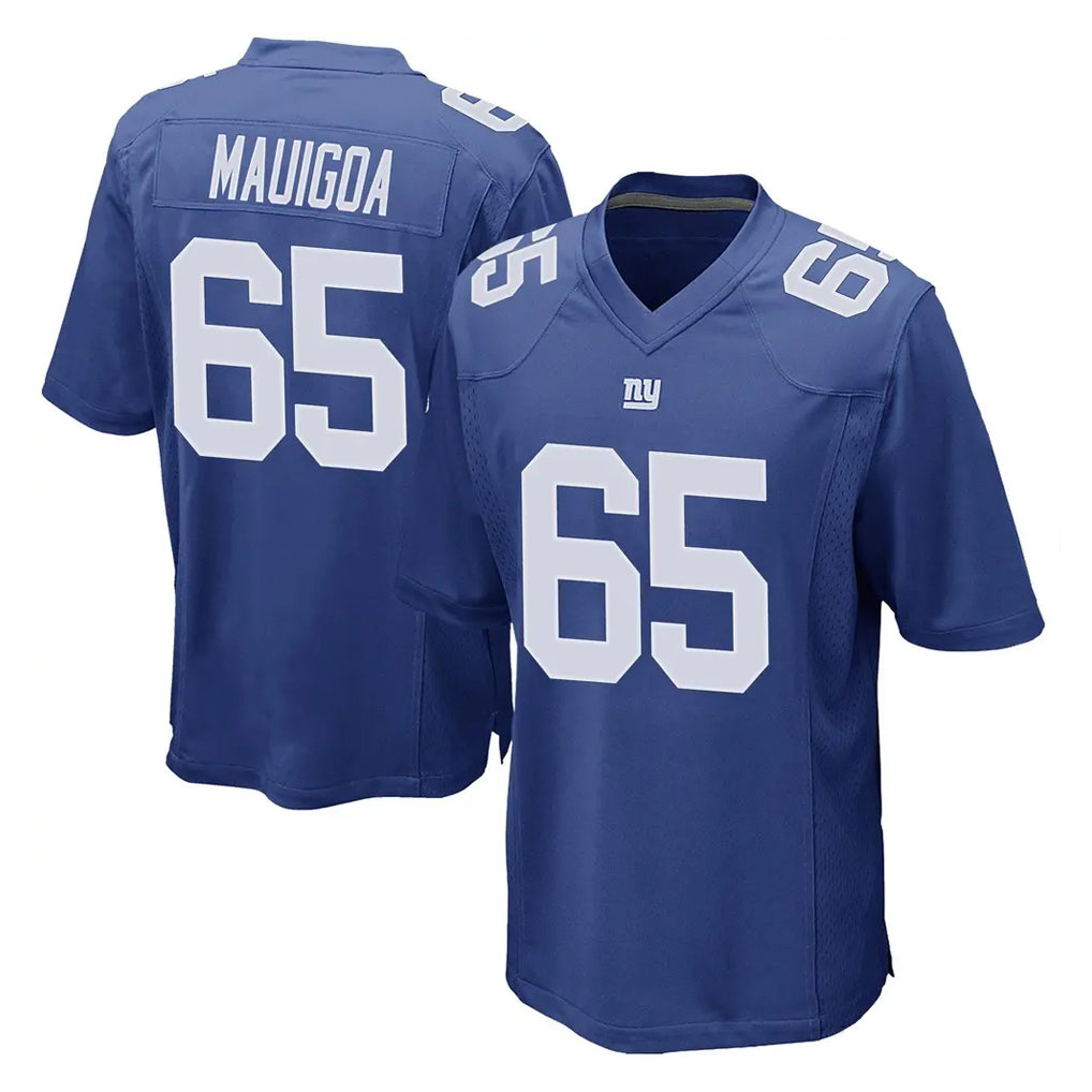 NY.Giants #65 Francis Mauigoa Player Royal Home Game Odoa Stitched Jerseys