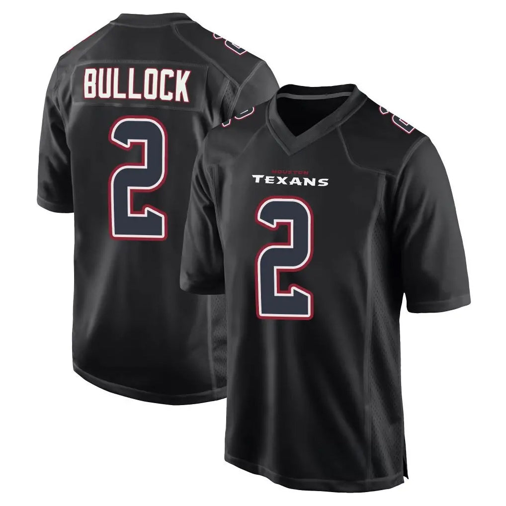 H.Texans #2 Calen Bullock Player Black Fashion Home Game Odoa Stitched Jerseys