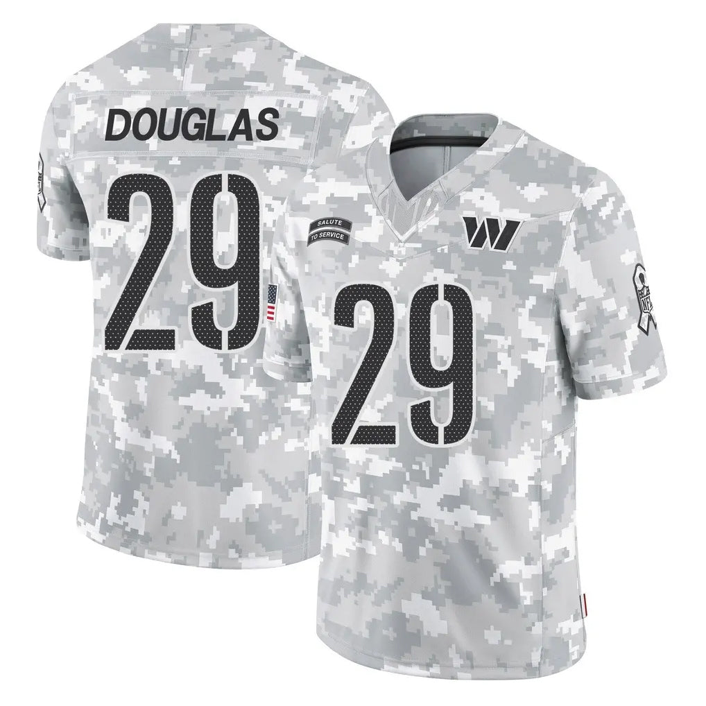 W.Commanders #29 Rasul Douglas Player Arctic Camo Limited Salute To Service Home Game Odoa Stitched Jerseys