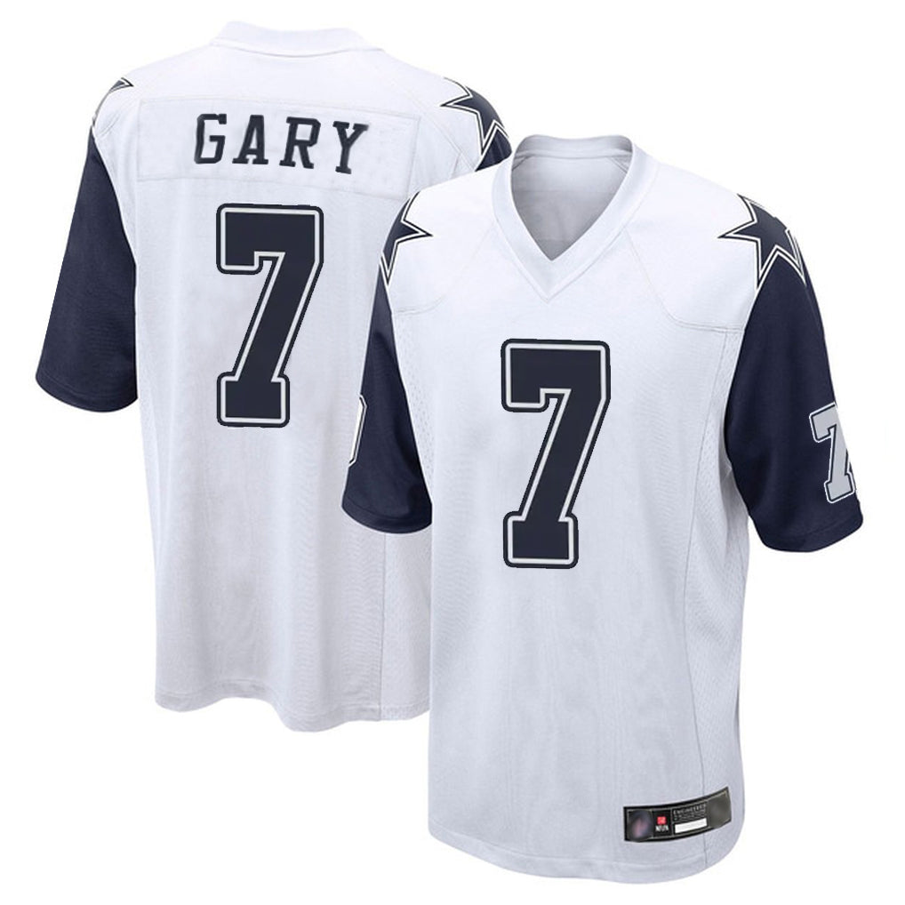 D.Cowboys #7 Rashan Gary Player White-Navy Home Game Odoa Stitched Jerseys