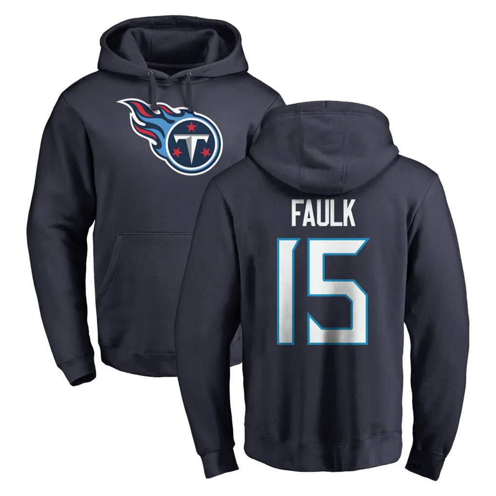 T.Titans #15 Keldric Faulk Player Navy Logo Pullover Hoodies Home Game Odoa Stitched Jerseys