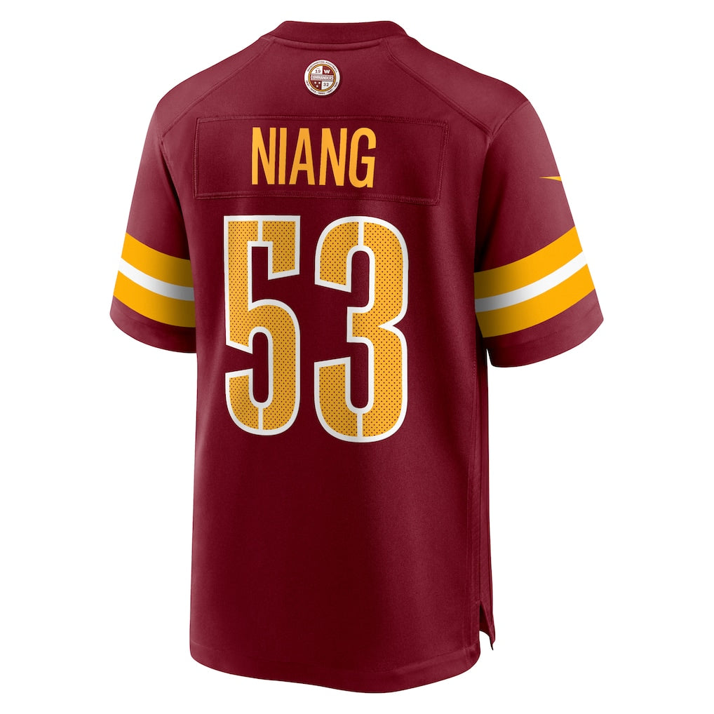 Odoa W.Commanders #53 Lucas Niang Burgundy Team Game Jersey