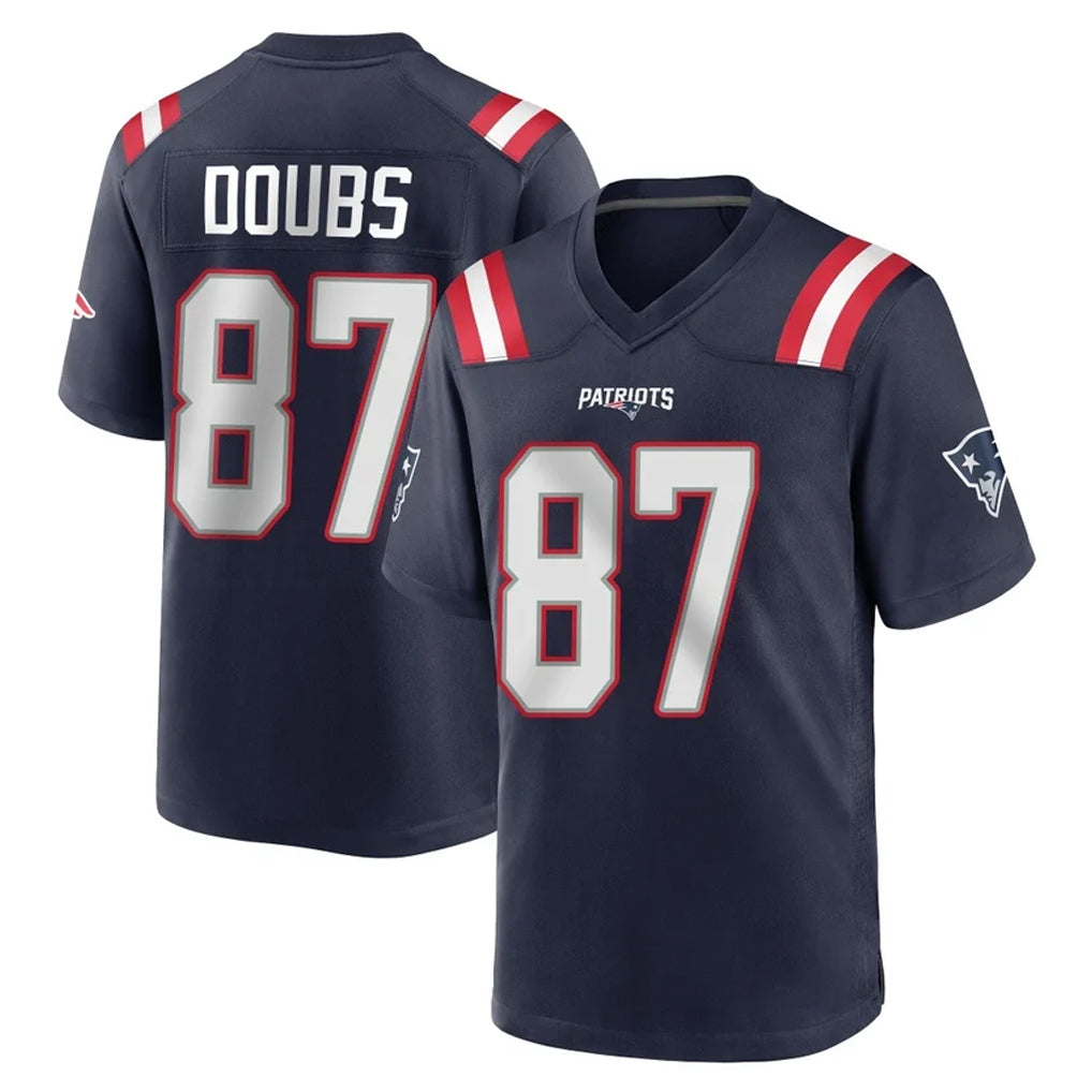 NE.Patriots #87 Romeo Doubs Player Navy Home Game Odoa Stitched Jerseys