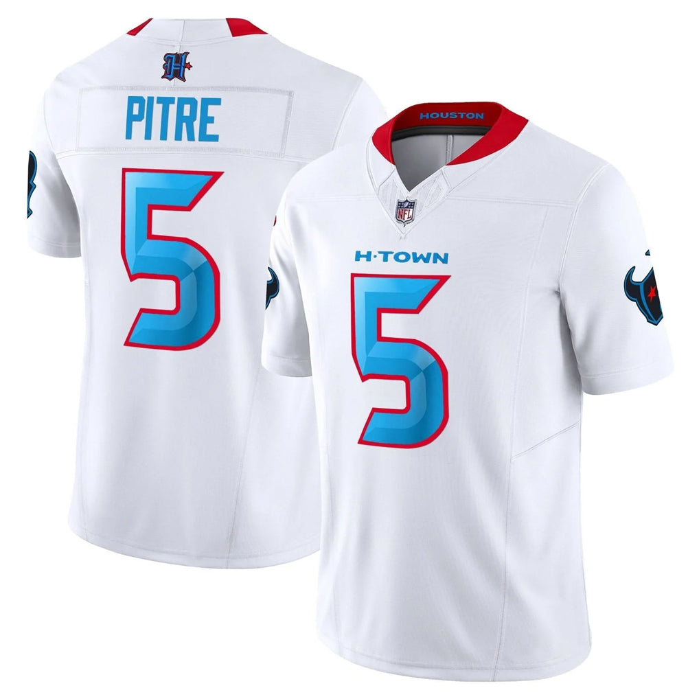 H.Texans #5 Jalen Pitre Player Whtie 2024 Vapor Limited Home Game Odoa Stitched jerseys