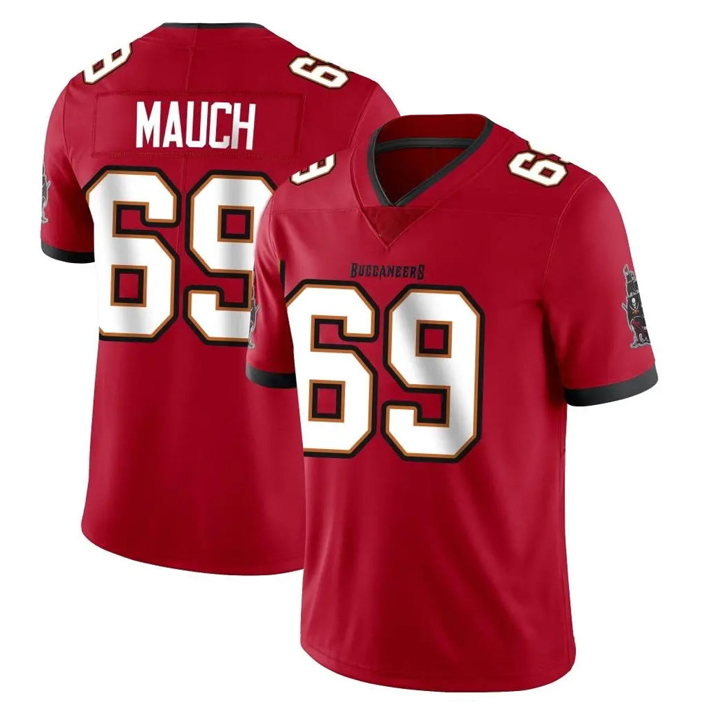 TB.Buccaneers #69 Cody Mauch Player Red Limited Vapor Home Game Odoa Stitched Jerseys