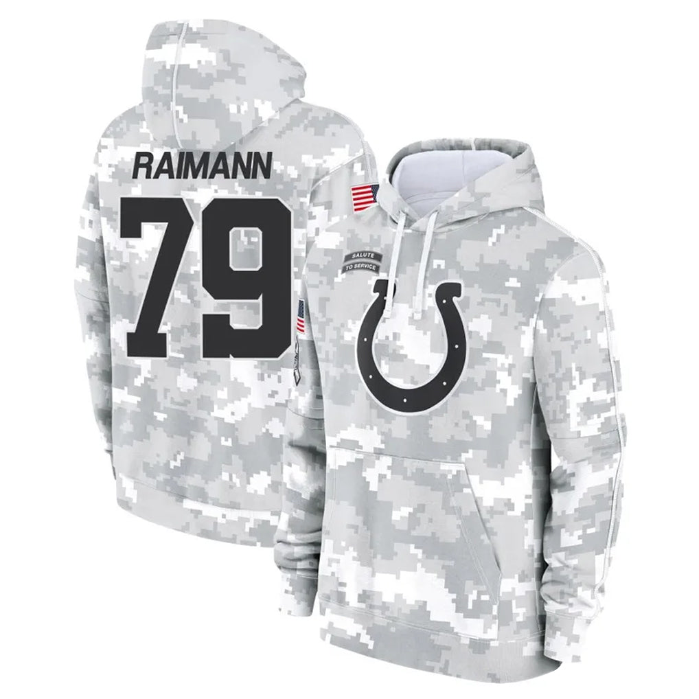 IN.Colts #79 Bernhard Raimann Player Arctic Camo Salute to Service Hoodies Limited Game Odoa Stitched Jerseys