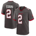 TB.Buccaneers #2 Emeka Egbuka Player Pewter Alternate Home Game Odoa Stitched Jerseys