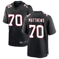 A.Falcons #70 Jake Matthews Player Black Throwback Game Odoa Stitched Jerseys