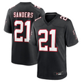 A.Falcons #21 Deion Sanders Black Player Game Odoa Stitched Jerseys