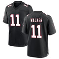 A.Falcons #11 Jalon Walker Player Black Throwback Game Odoa Stitched Jerseys