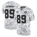 LV.Raiders #89 Brock Bowers Player Arctic Camo Salute To Service Limited Game Odoa Stitched Jerseys