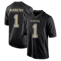 NO.Saints #1 Kool-Aid McKinstry Player Black Carbon Fashion Home Game Odoa Stitched Jerseys