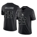 M.Vikings #55 Eric Wilson Player Black Reflective LImited Home Game Odoa Stitched Jerseys