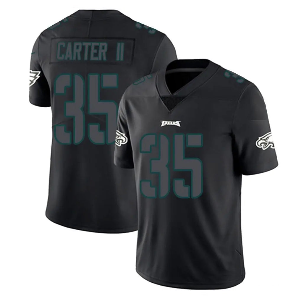 P.Eagles #35 Michael Carter II Player Limited Black Impact Home Game Odoa Stitched Jerseys