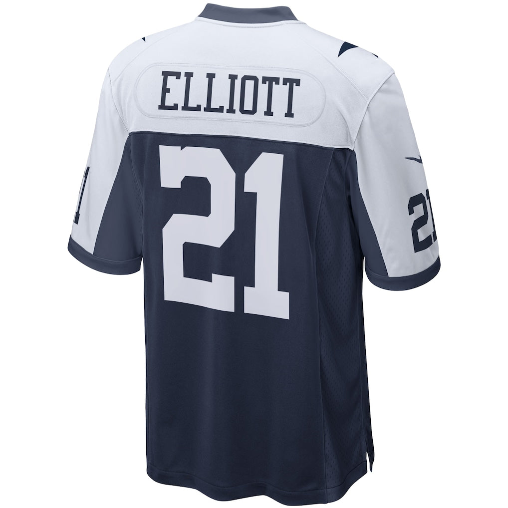 Odoa D.Cowboys #21 Ezekiel Elliott Navy Game Team Jersey