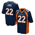 D.Broncos #22 Brandon Jones Player Navy Game Odoa Stitched Jerseys