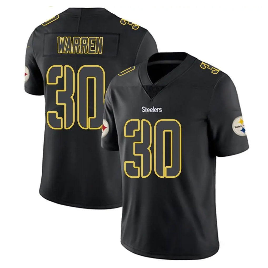 P.Steelers #30 Jaylen Warren Player Black Impact Limited Home Game Odoa Stitched Jerseys