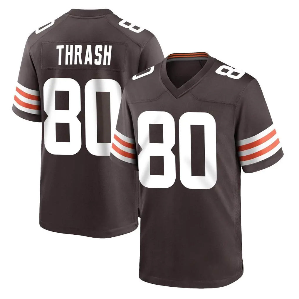 C.Browns #80 Jamari Thrash Player Brown Home Game Odoa Stitched Jerseys