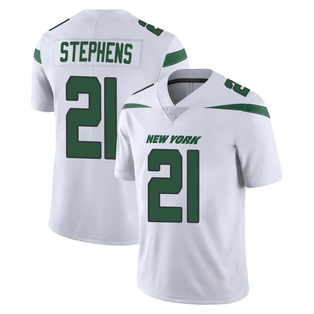 NY.Jets #21 Brandon Stephens Player White Spotlight Limited Vapor Home Game Odoa Stitched Jerseys