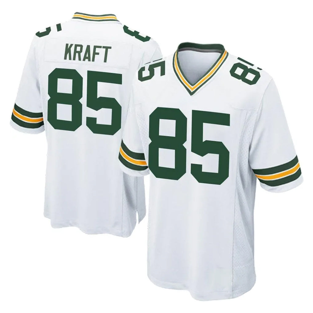GB.Packers #85 Tucker Kraft Player White Home Game Odoa Stitched Jerseys