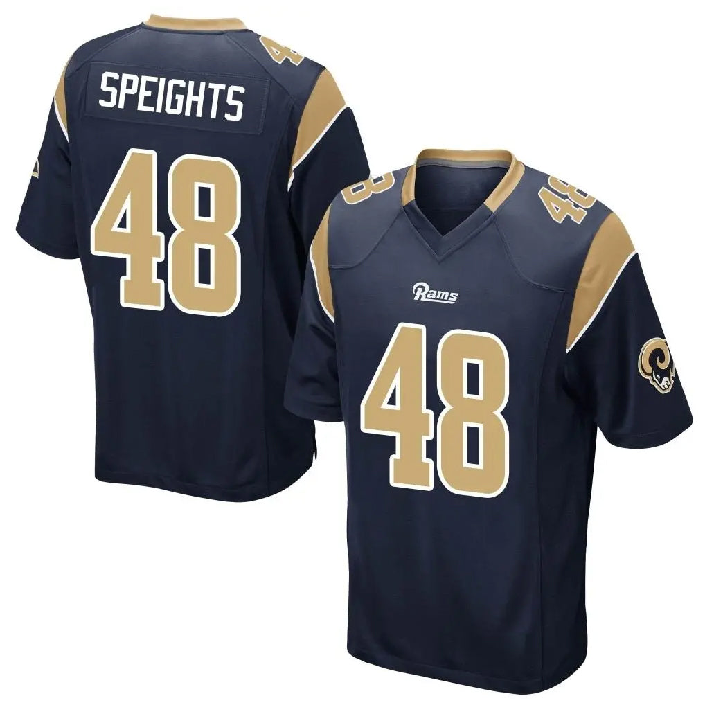 LA.Rams #48 Omar Speights Player Navy Home Game Odoa Stitched Jerseys