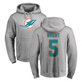 M.Dolphins #5 Jaylen Wright Player Gray LOGO Pullover Hoodies Limited Odoa Stitched Jerseys