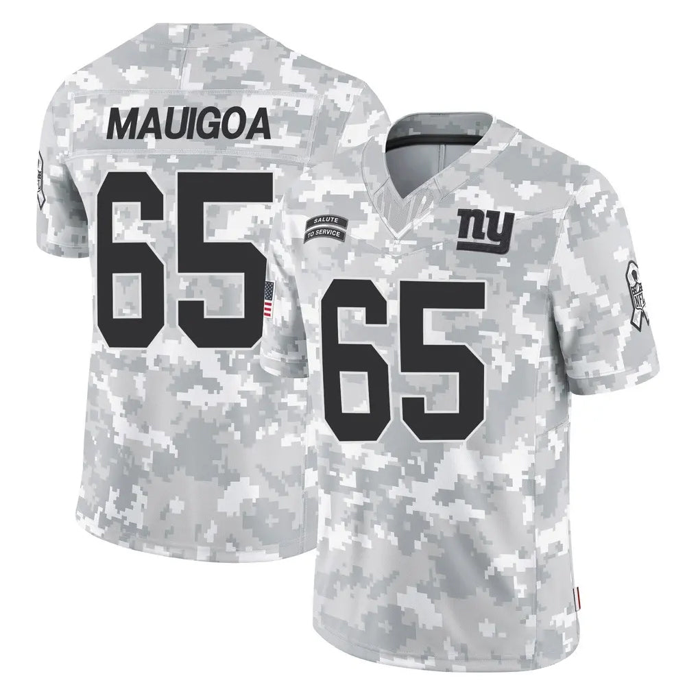 NY.Giants #65 Francis Mauigoa Player Arctic Camo Salute To Service Limited Game Odoa Stitched Jerseys