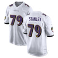 B.Ravens #79 Ronnie Stanley Player White Home Game Odoa Stitched Jerseys