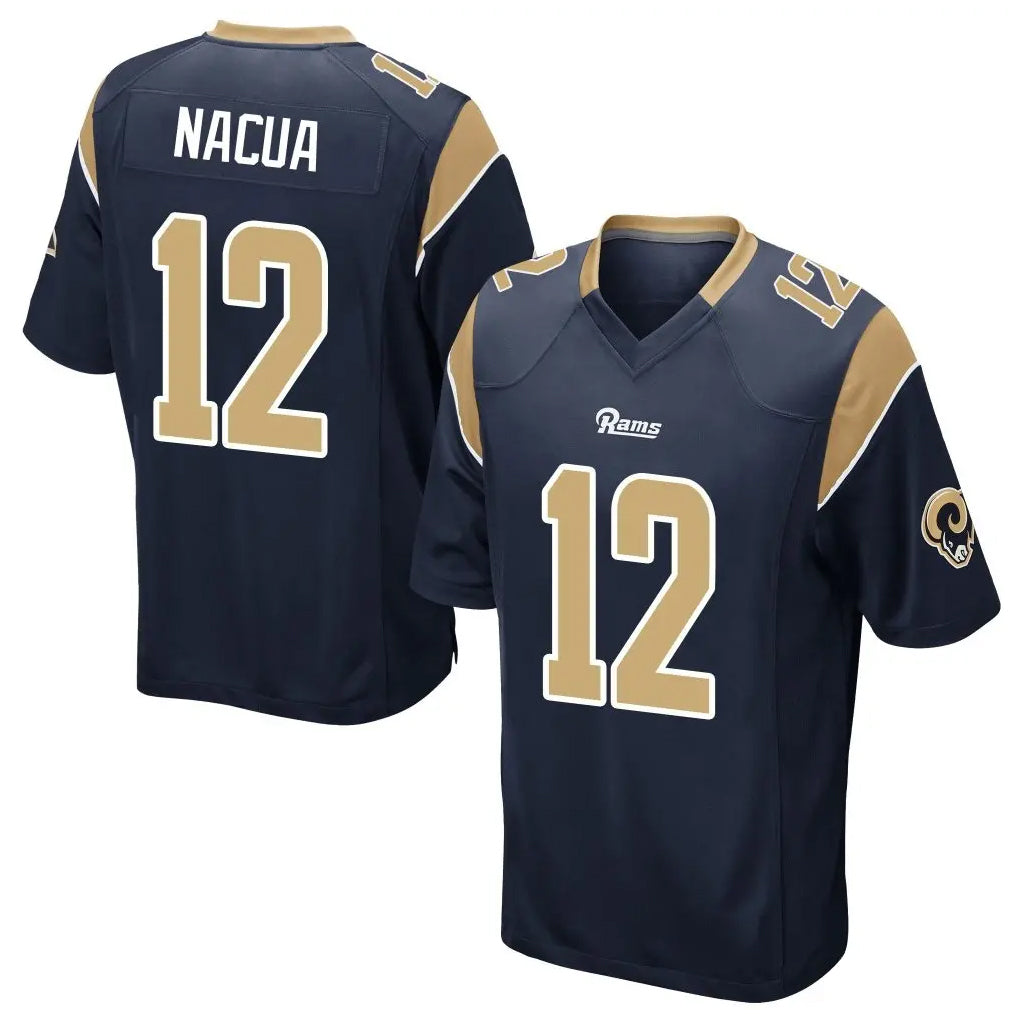 LA.Rams #12 Puka Nacua Player Navy Home Game Odoa Stitched Jerseys