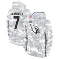 A.Cardinals #7 Jacoby Brissett Player Arctic Camo Limited Salute to Service Pullover Hoodies Game Odoa Stitched Jerseys