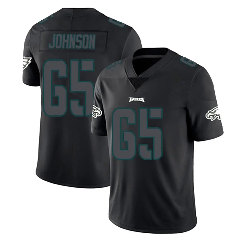 P.Eagles #65 Lane Johnson Player Limited Black Impact Home Game Odoa Stitched Jerseys