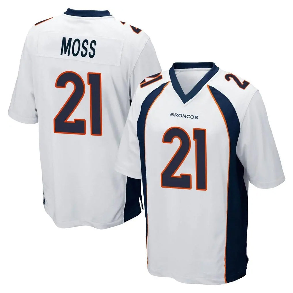 D.Broncos #21 Riley Moss Player White Game Odoa Stitched Jerseys