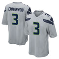 S.Seahawks #3 Nick Emmanwori Player Gray Home Game Odoa Stitched Jerseys