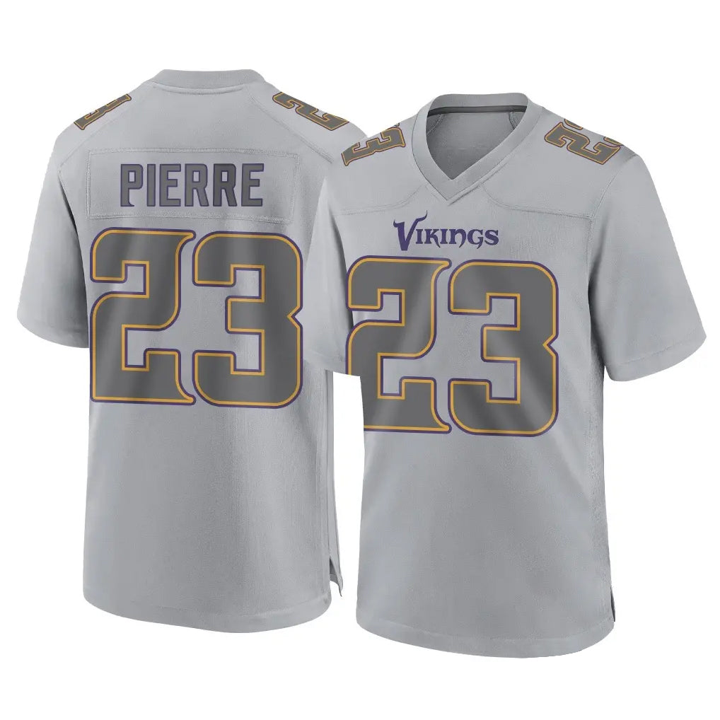 M.Vikings #23 James Pierre Player Gray Atmosphere Fashion Home Game Odoa Stitched Jerseys