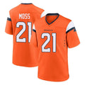 D.Broncos #21 Riley Moss Player Orange Home Game Odoa Stitched Jerseys