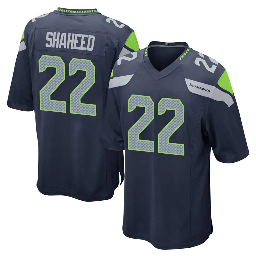 S.Seahawks #22 Rashid Shaheed Player Navy Home Game Odoa Stitched Jerseys