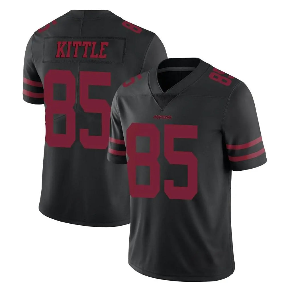 SF.49ers #85 George Kittle Player Black Alternate Limited Vapor Untouchable Home Game Odoa Stitched Jerseys