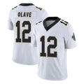 NO.Saints #12 Chris Olave Player White Limited Vapor Untouchable Home Game Odoa Stitched Jerseys