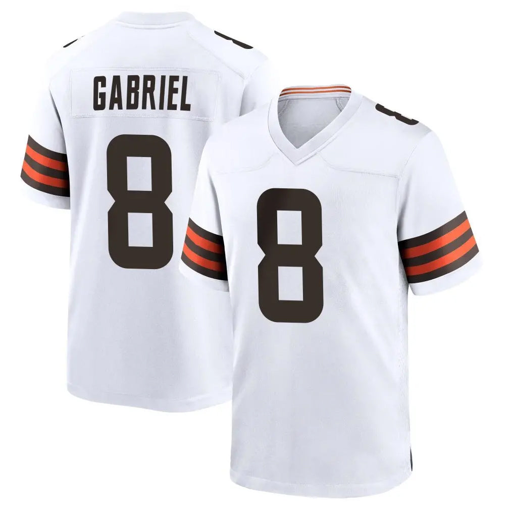 C.Browns #8 Dillon Gabriel Player White Home Game Odoa Stitched Jerseys
