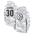 P.Steelers #30 Jaylen Warren Player Arctic Camo Limited Salute to Service Pullover Hoodies Game Odoa Stitched Jerseys