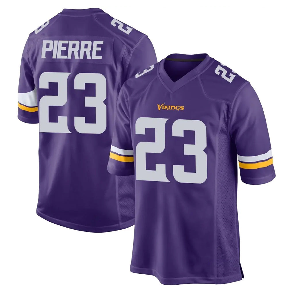 M.Vikings #23 James Pierre Player Purple Home Game Odoa Stitched Jerseys