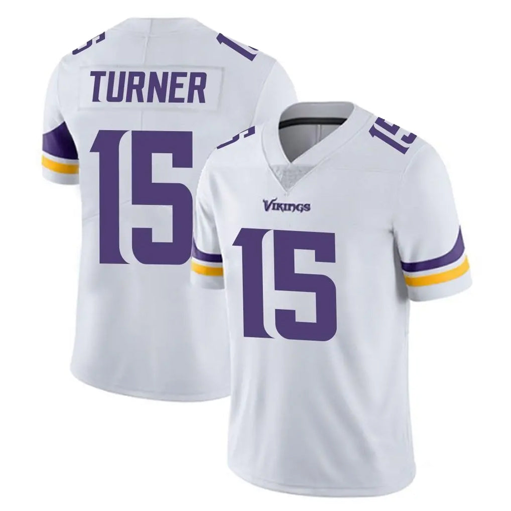 M.Vikings #15 Dallas Turner Player White Limited Vapor Untouchable Home Game Odoa Stitched Jerseys