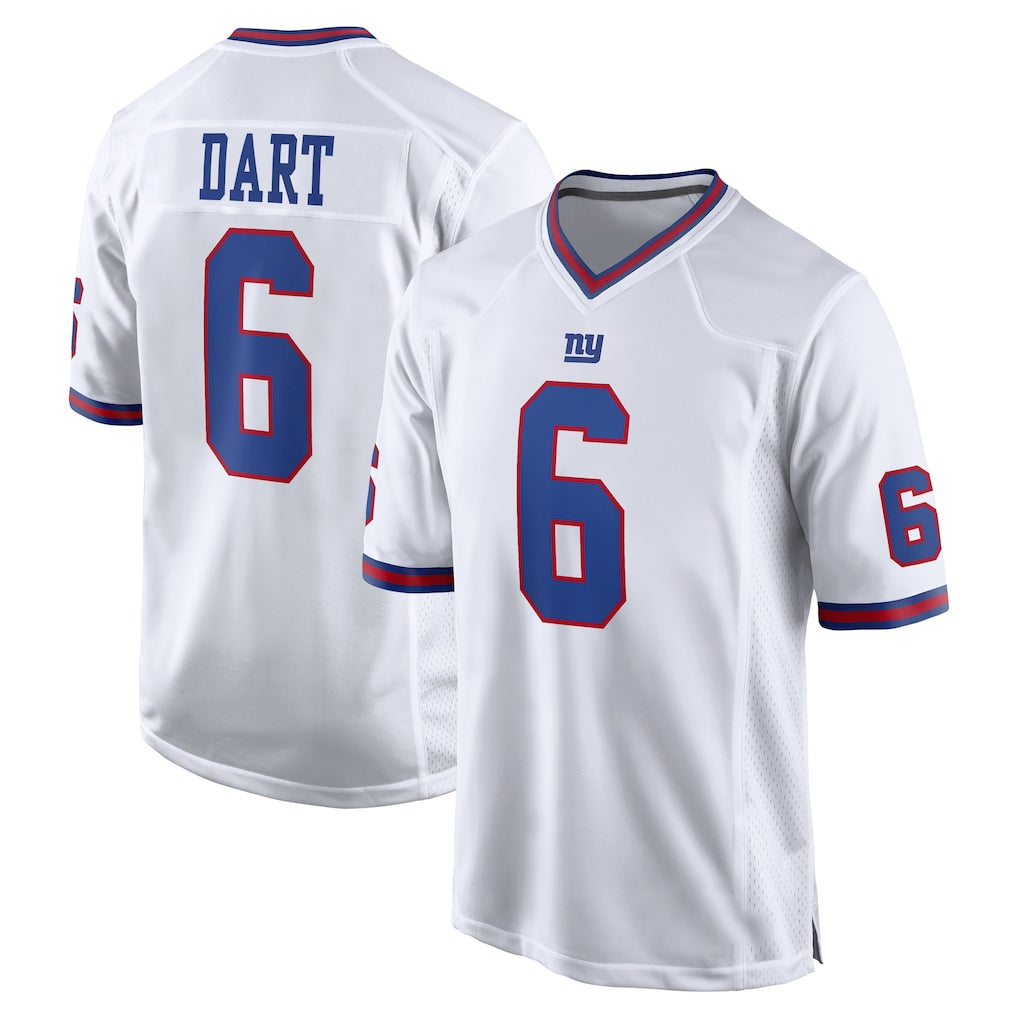 NY.Giants #6 Jaxson Dart Player White Game Home Odoa Stitched Jerseys