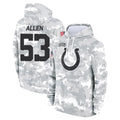 IN.Colts #53 CJ Allen Player Arctic Camo Salute to Service Hoodies Limited Game Odoa Stitched Jerseys