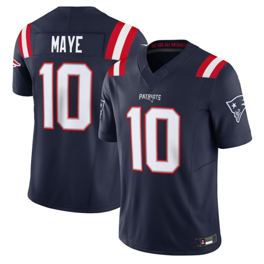 Odoa NE.Patriots #10 Drake Maye Navy Vapor F.U.S.E. Limited Stitched Jerseys