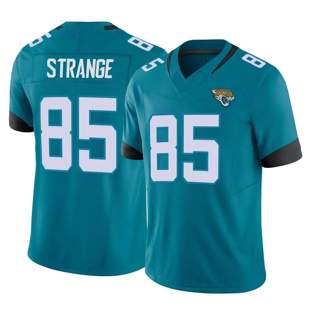 J.Jaguars #85 Brenton Strange Player Teal Vapor F.U.S.E. Limited Home Game Odoa Stitched Jerseys