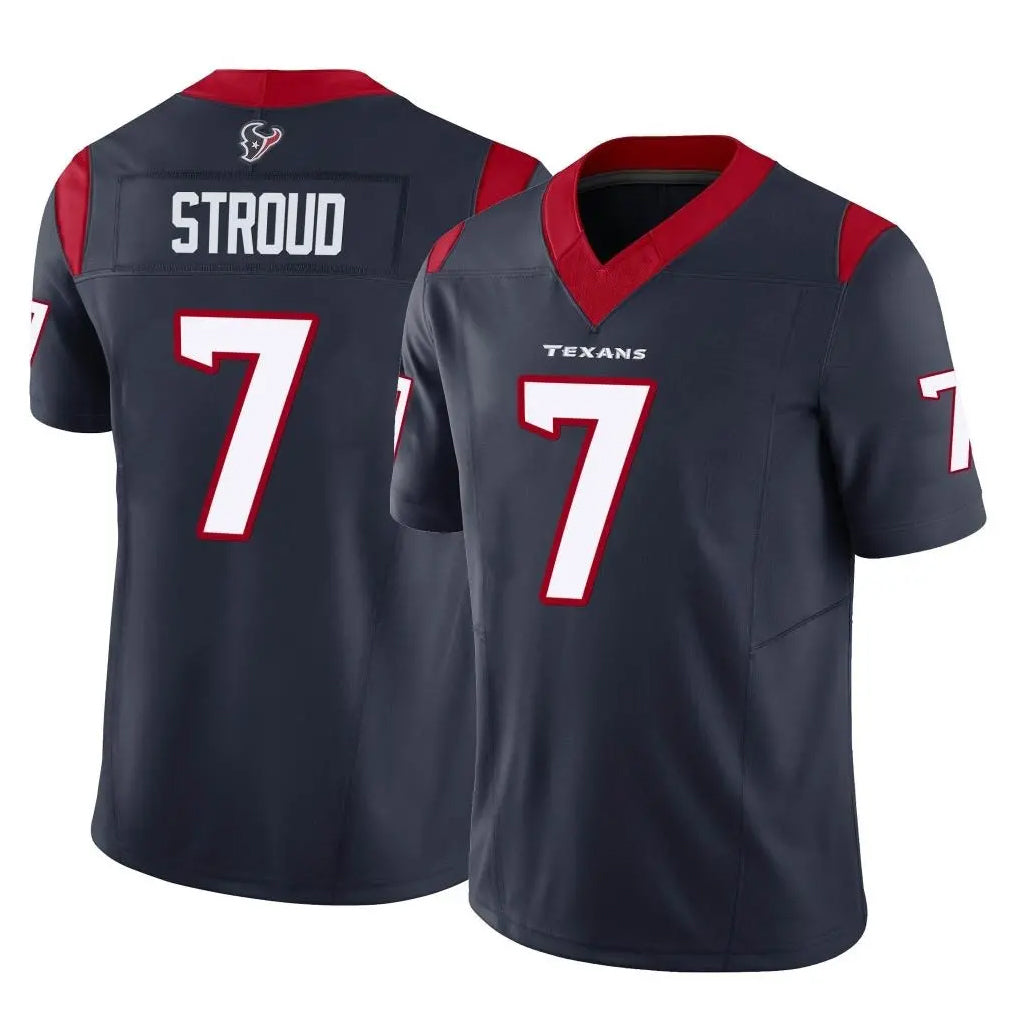 H.Texans #7 CJ Stroud Player Navy Limited Vapor F.U.S.E. Home Game Odoa Stitched Jerseys