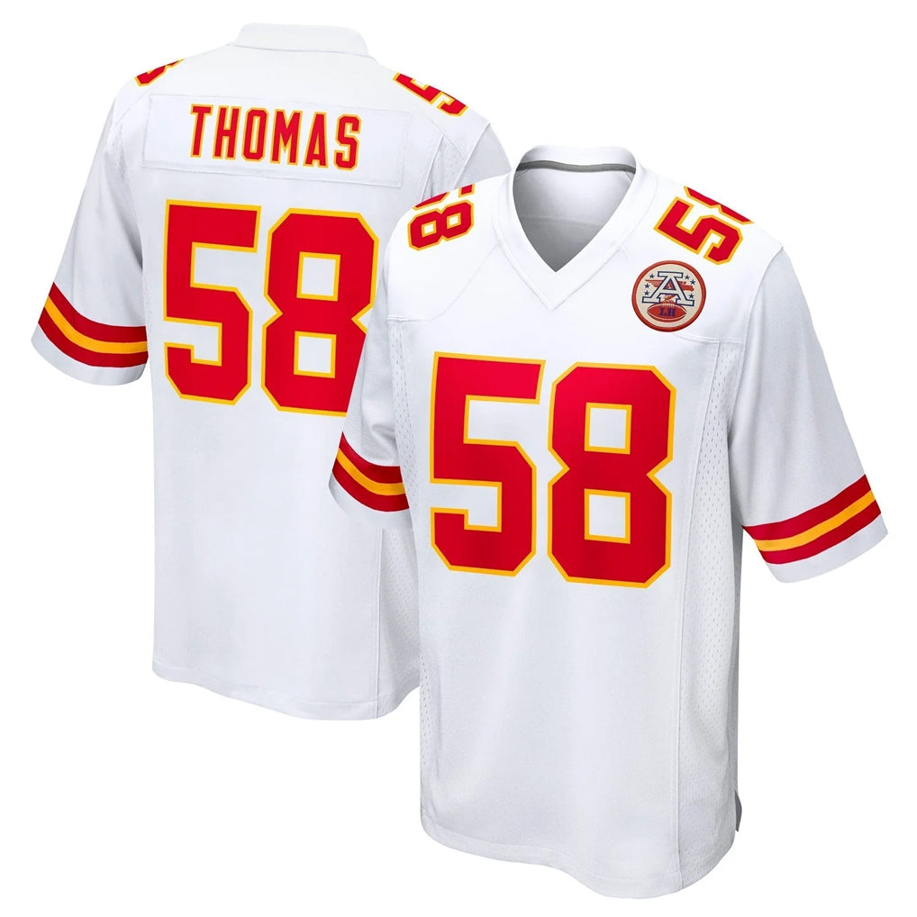 KC.Chiefs #58 Derrick Thomas Player White Home Game Odoa Stitched Jerseys